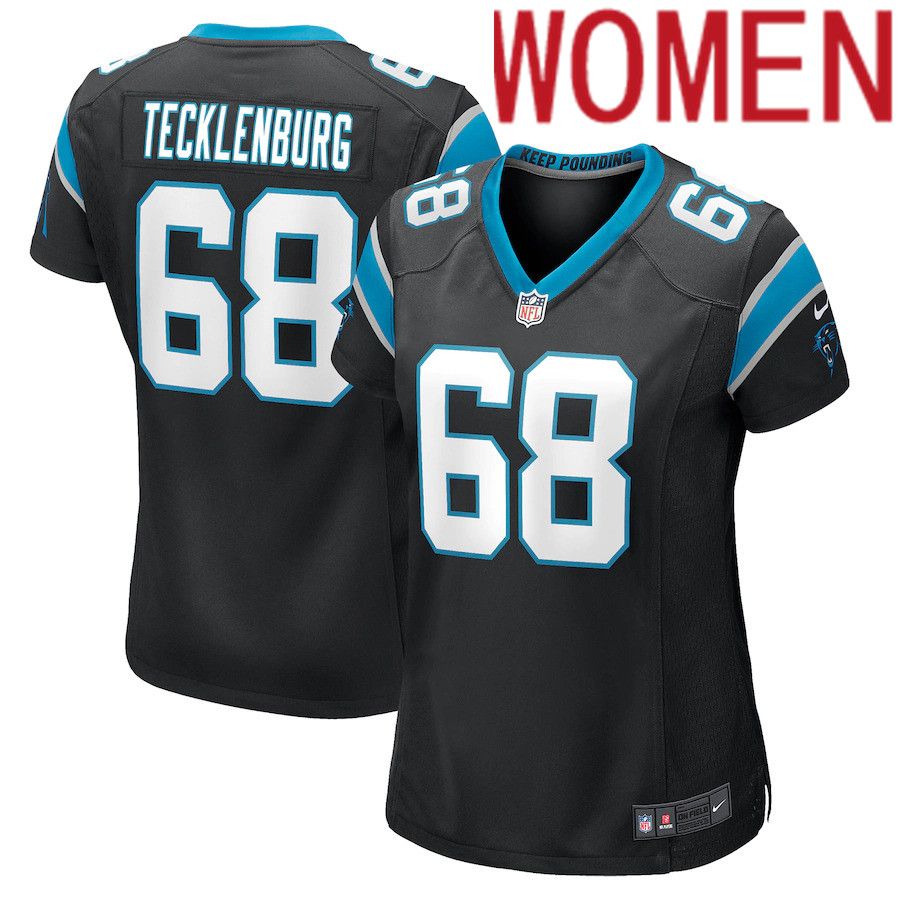 Women Carolina Panthers #68 Sam Tecklenburg Nike Black Player Game NFL Jersey->oakland raiders->NFL Jersey